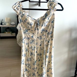 NEW Never worn reformation blue/white mini summer dress